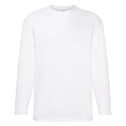 Fruit of the Loom Langarm-T-Shirt weiss
