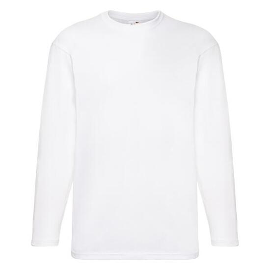Fruit of the Loom Langarm-T-Shirt weiss