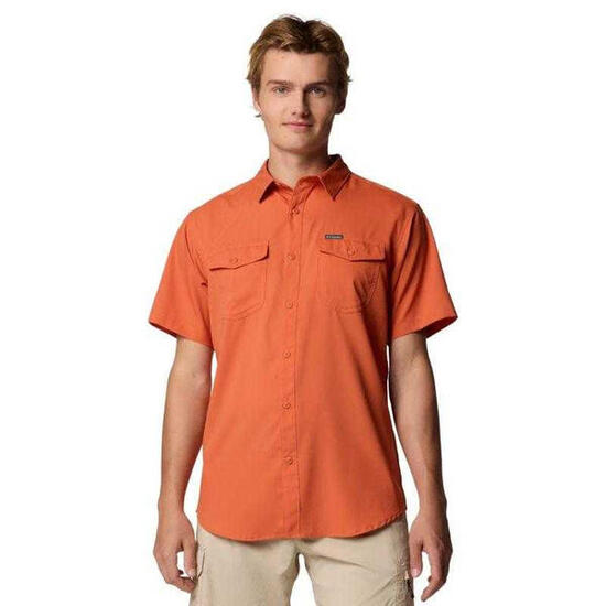 Camicia Maniche Corte Uomo Columbia Utilizer II Solid Arancio