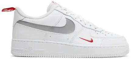 Chaussures - cuir, mini swoosh - air force 1 - blanc/rouge
