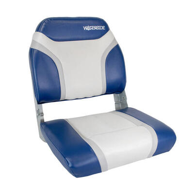 Waterside Captain Deluxe sedile barca blu/bianco