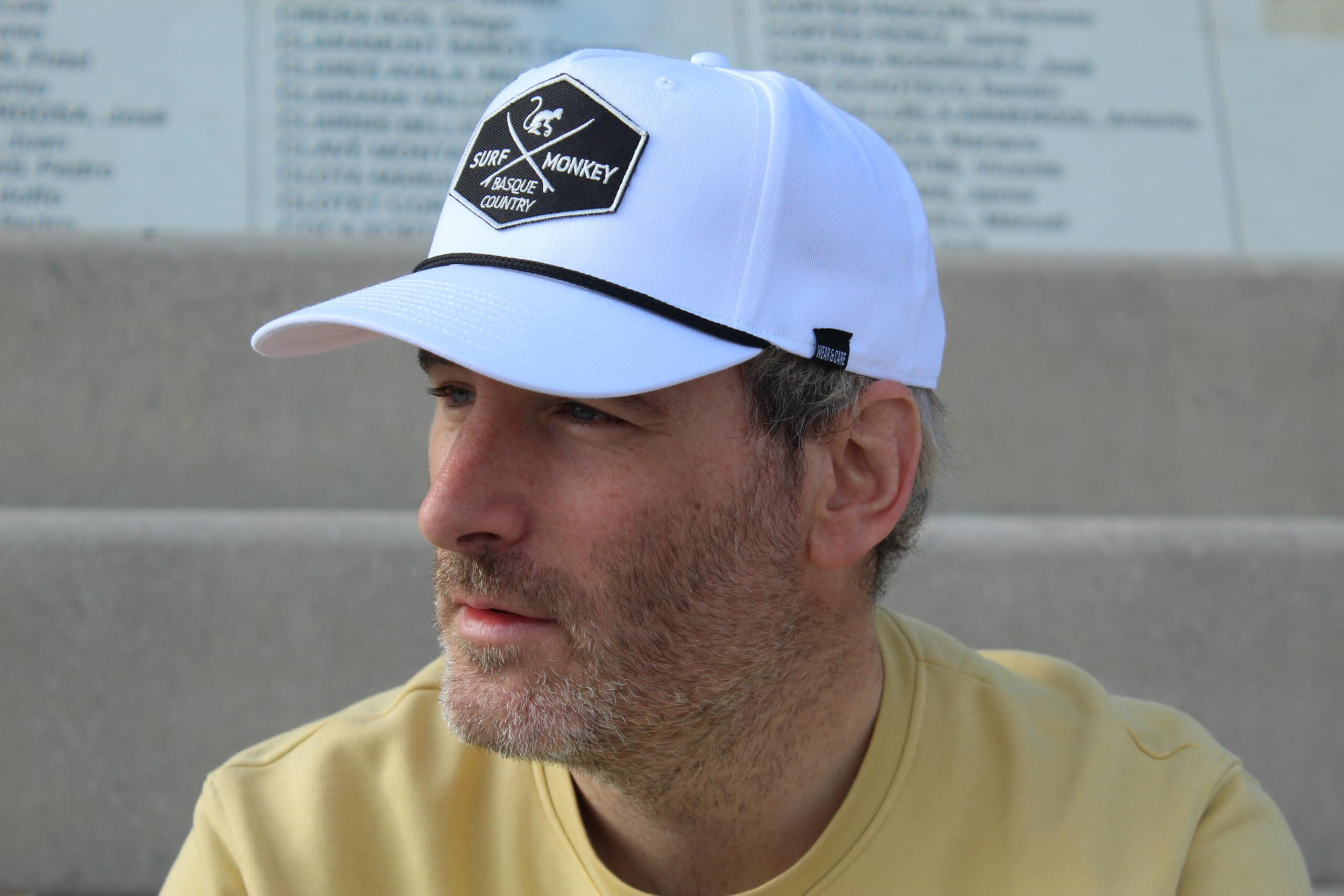 Gorra Beisbol con Cuerda - Reciclada -Talla única - Hombre/Mujer (Blanco) 3/3