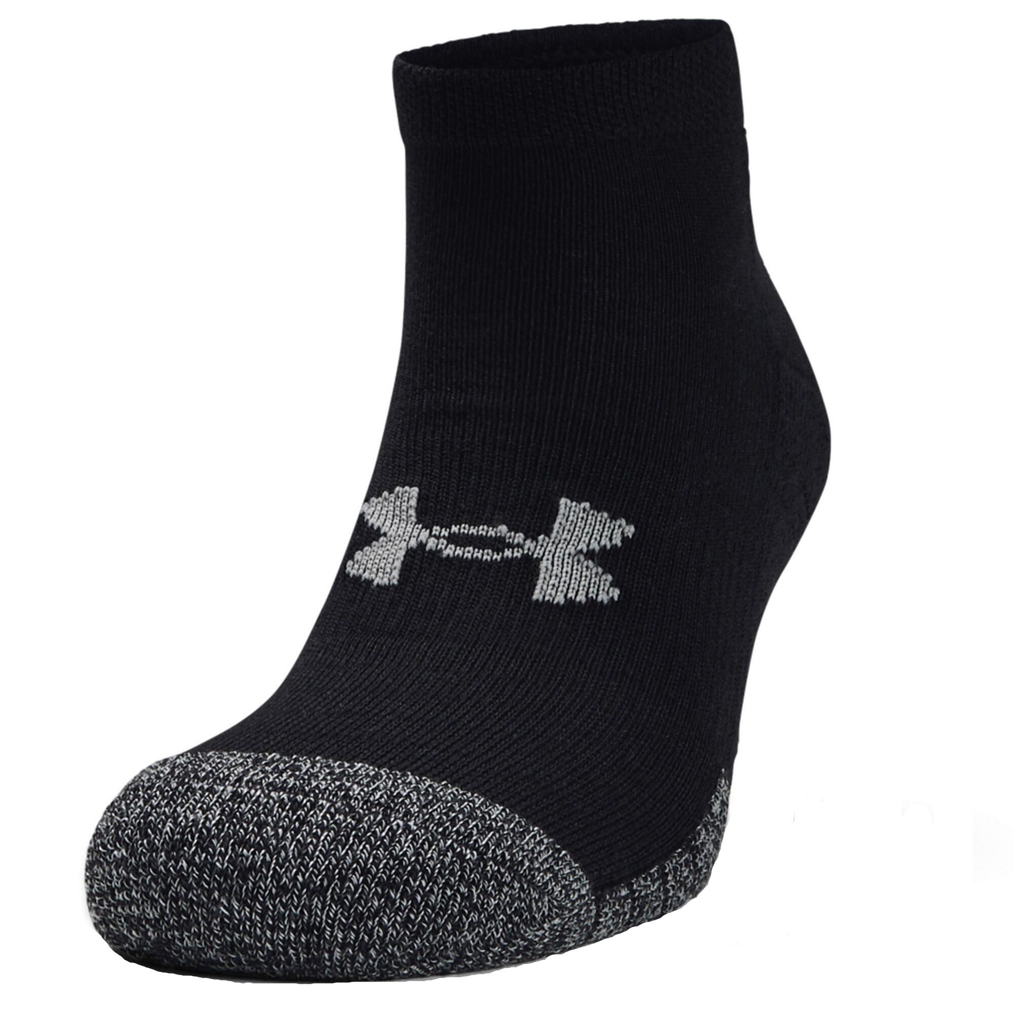 Mens HeatGear Socks (Black/Steel Grey) 1/3
