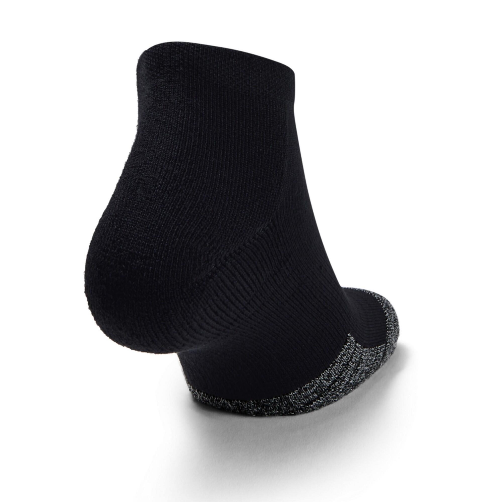 Mens HeatGear Socks (Black/Steel Grey) 2/3