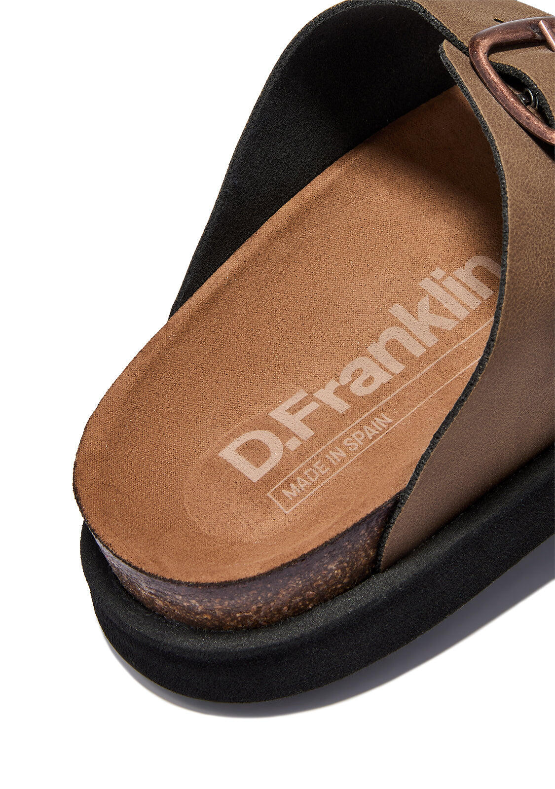 Sandalias de Mujer Cierre Hebilla en  Marrón / Rosa Vibe Nobuck 3/4