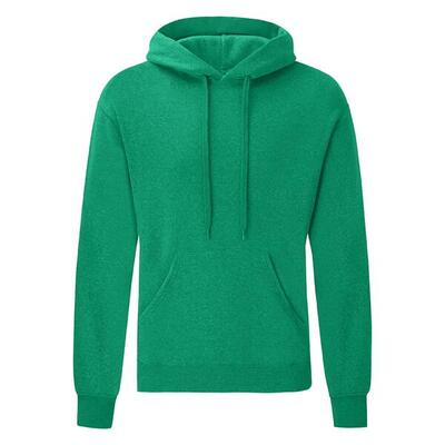 Fruit of the loom classic hoodie groen jaspeado