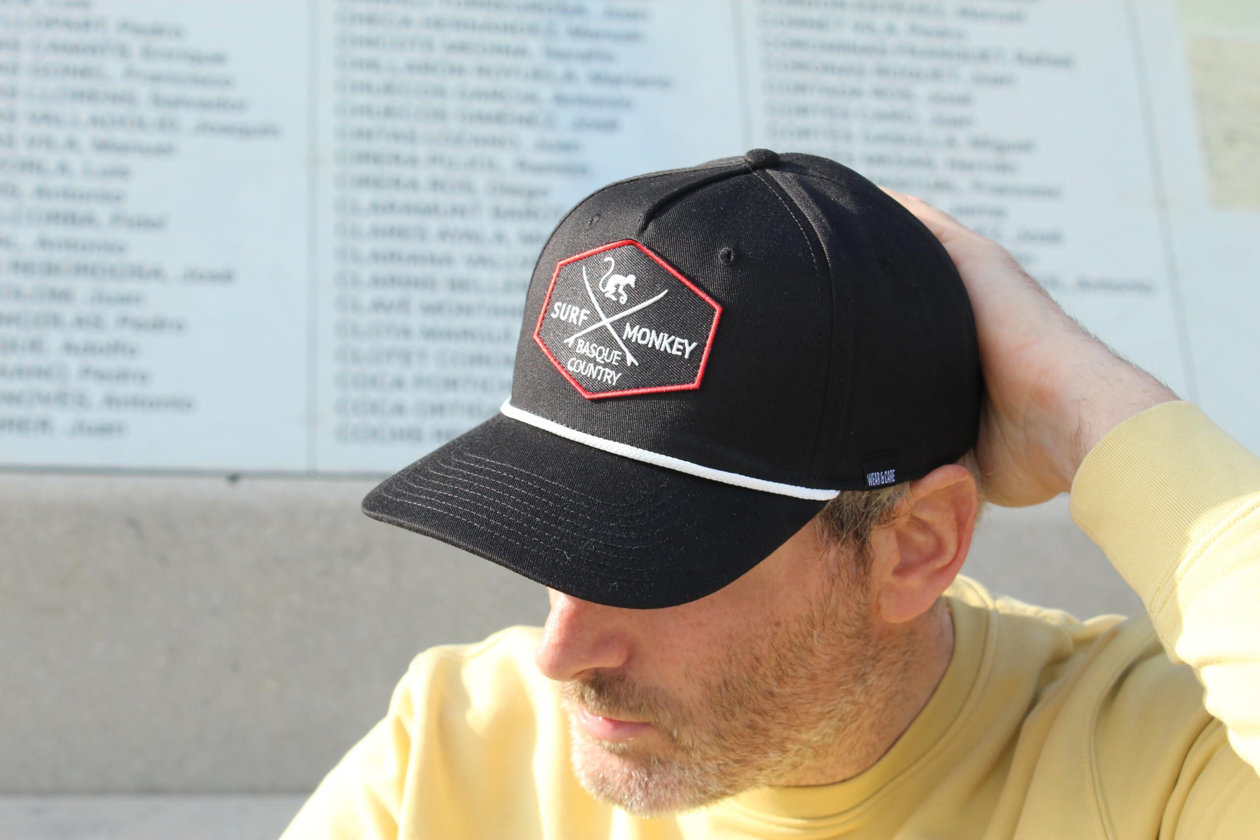 Gorra Beisbol con Cuerda - Reciclada -Talla única - Hombre/Mujer (Negro) 5/5