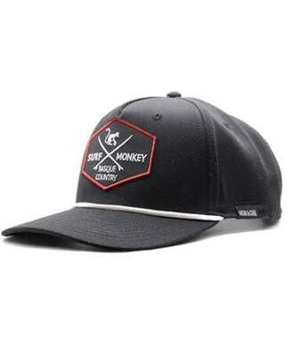 Baseballpet met koord - gerecycled - eén maat - heren/dames (zwart)