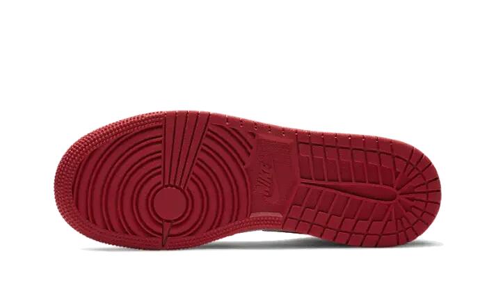 Basketball - schuhe - jordan 1 mid - weiß/gym red/schwarz 4/4