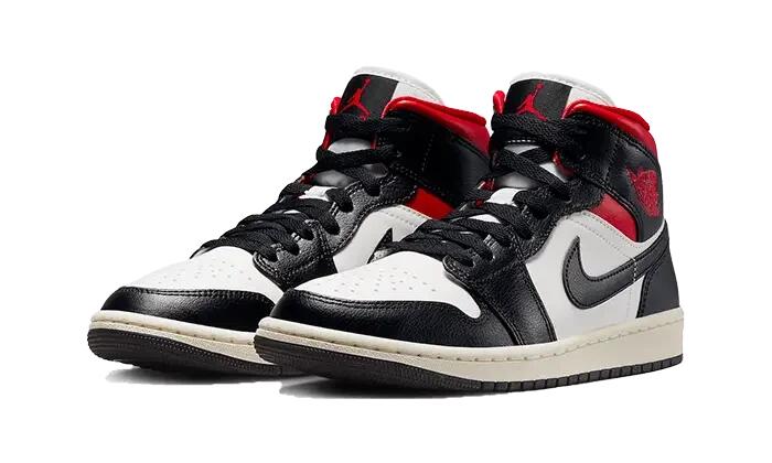 Air Jordan 1 Mid Black Gym Red 2/3
