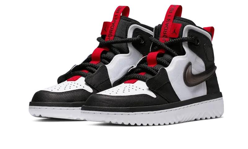 Jordan 1 High React Black White Gym Red 2/2