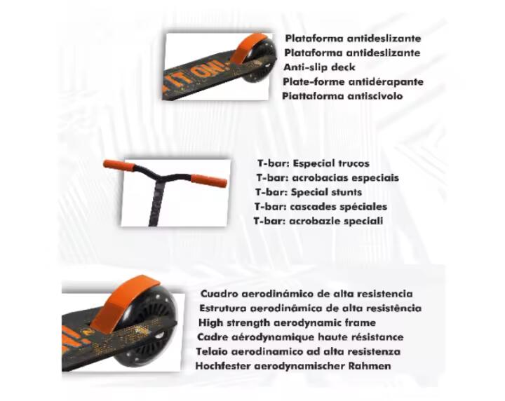 Patinete Ryder Wild Bull NERF, base antideslizante, freno trasero y plegable 3/3
