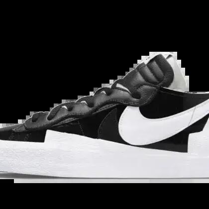 Streetwear - Patent low-top sneaker - Sacai Blazer - Black/White