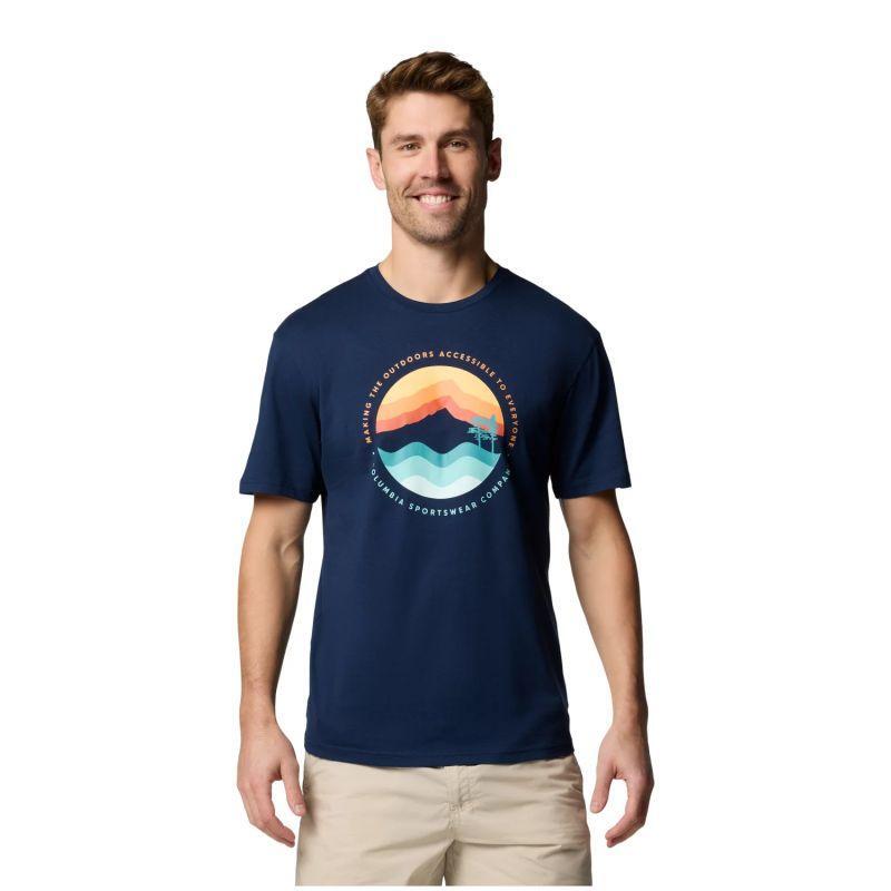 Tricou Drumeții În Natură Columbia Path Lake II Graphic Bărbați
