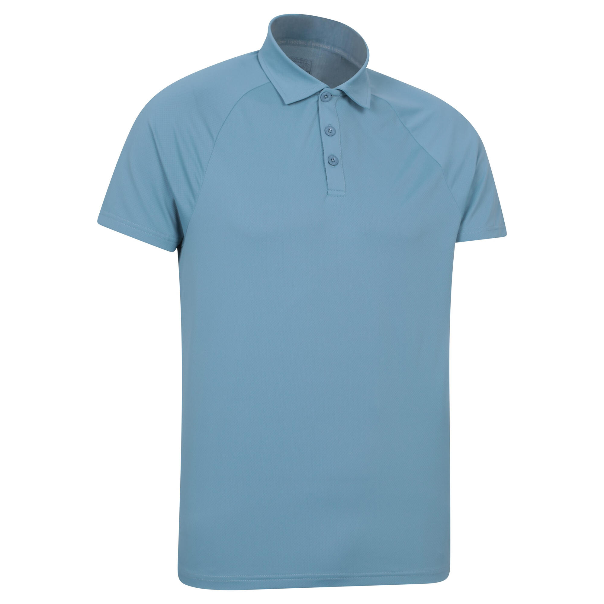 Mens IsoCool Lightweight Polo Shirt (Light Blue) 3/4