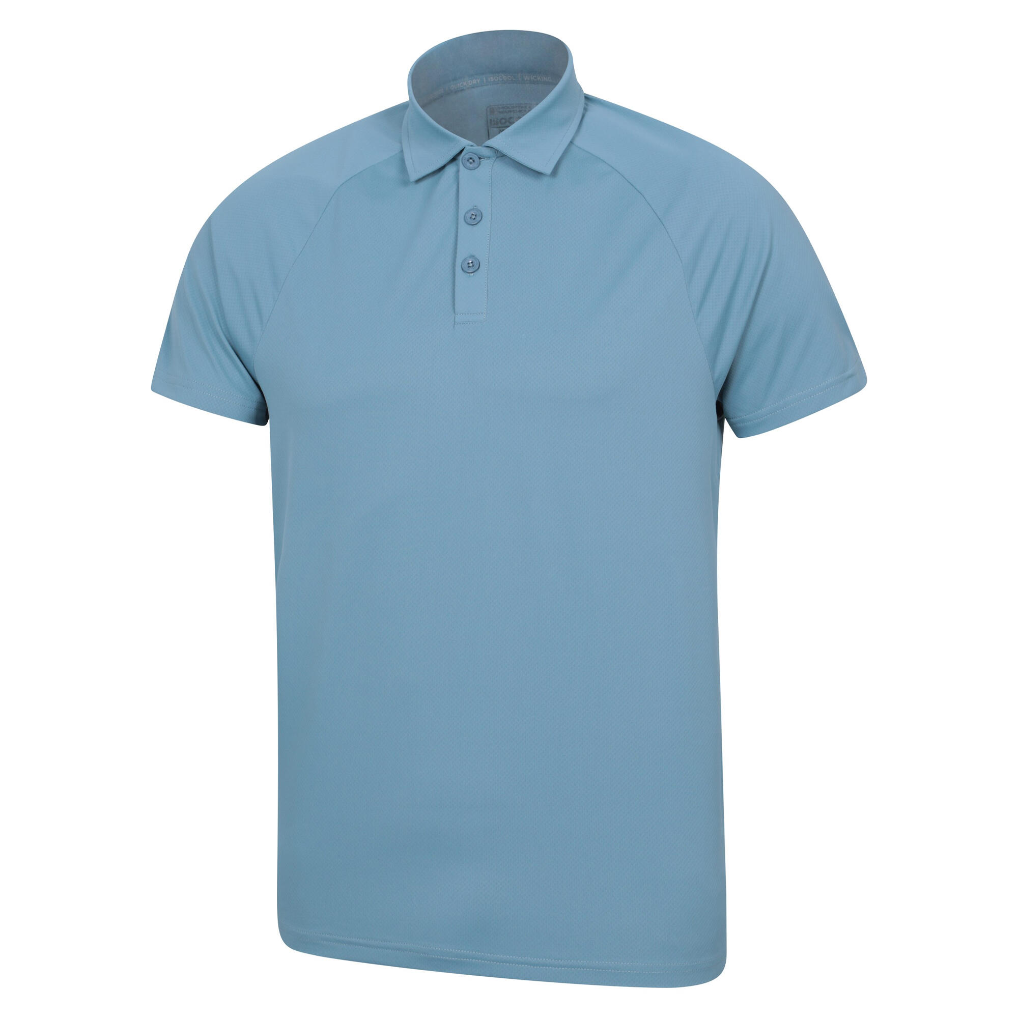 Mens IsoCool Lightweight Polo Shirt (Light Blue) 4/4
