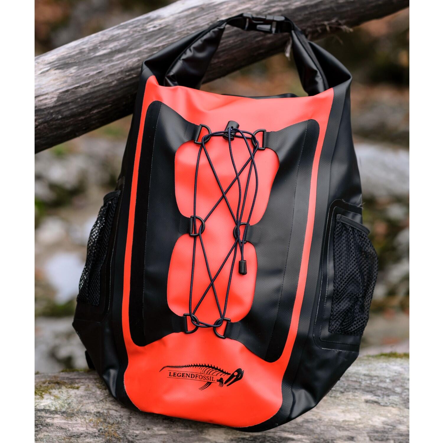 Legendfossil Trapper Rugzak 25L Waterdicht PVC Zwart Rood 5/7
