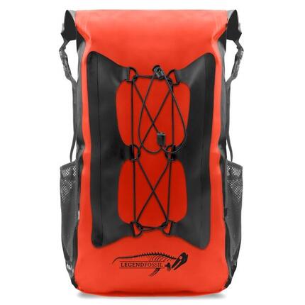 Legendfossil Trapper Rucksack 25L wasserdicht PVC Schwarz Rot