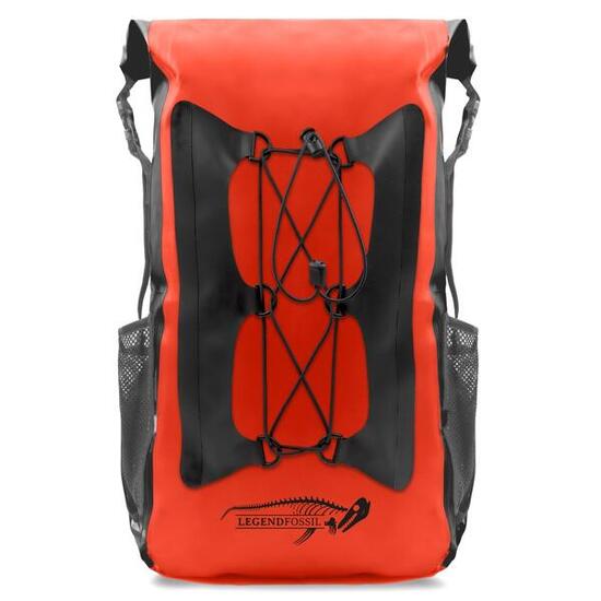 Legendfossil Trapper Rucksack 25L wasserdicht PVC Schwarz Rot