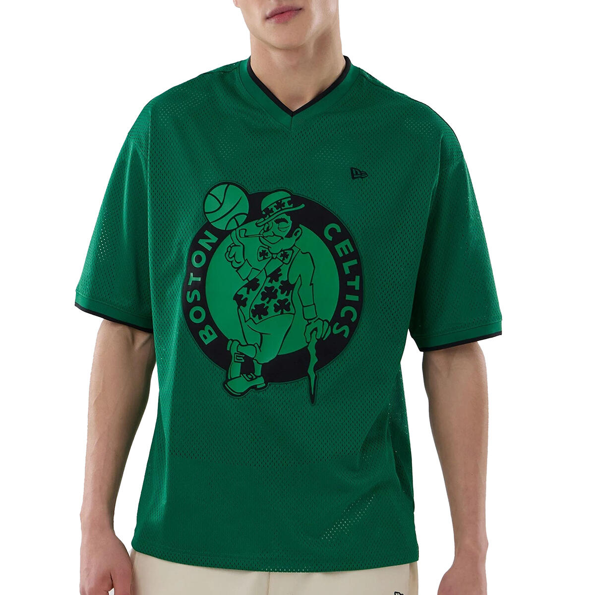 New Era Herren T-Shirt Mesh Oversized NBA Boston Celtics 4/7