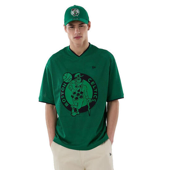 New Era Herren T-Shirt Mesh Oversized NBA Boston Celtics