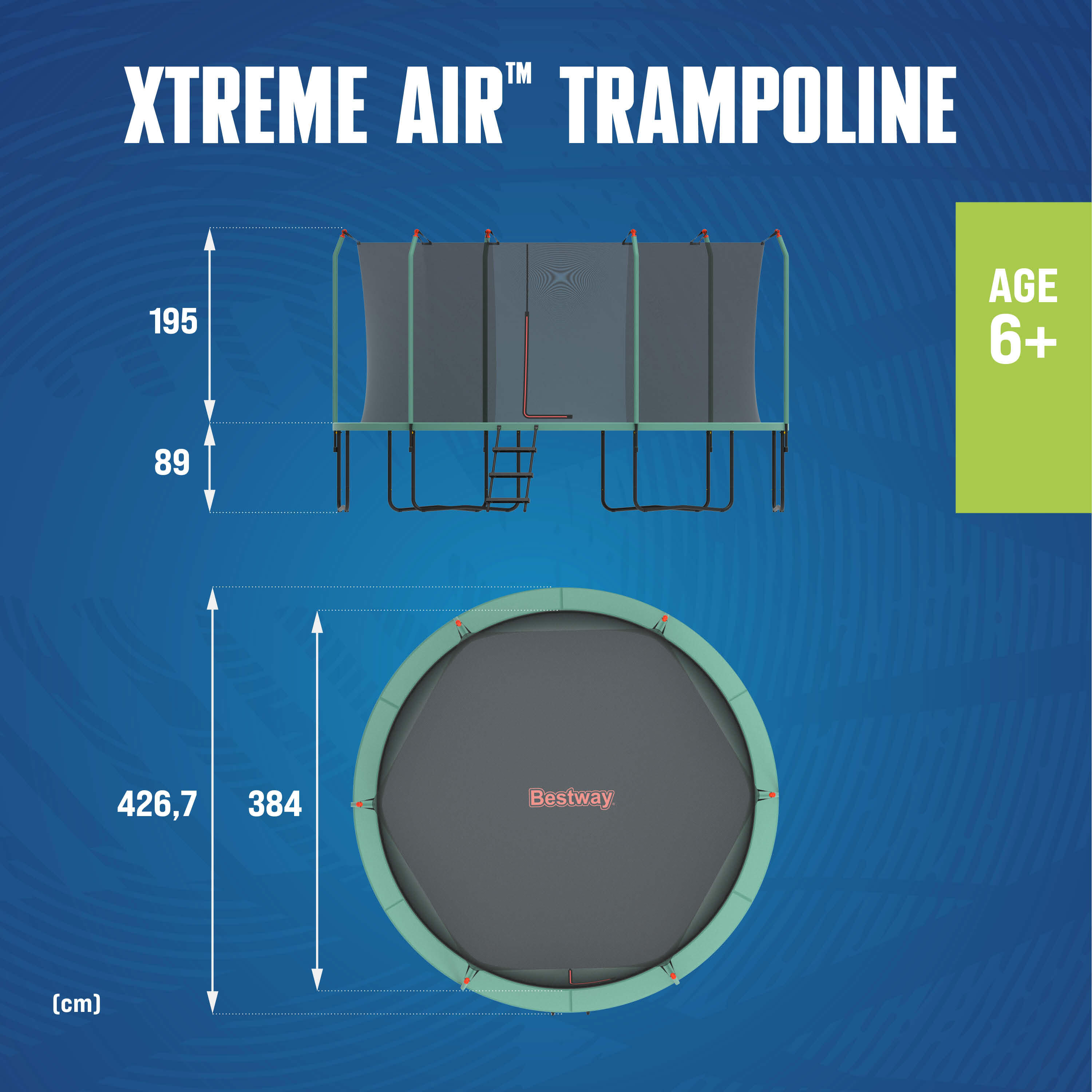 Bestway 59105Tappeto elastico Xtreme Air per bambini da 427x286 cm 2/7