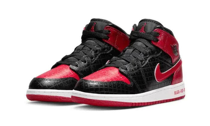 Air Jordan 1 Mid Bred Text (GS) 2/3