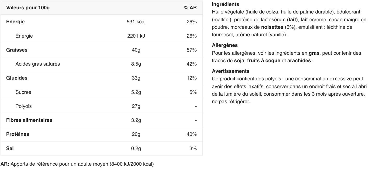 Pâtes à tartiner protéinées - Grenade Protein Spread - Chocolat Noisette 2/2