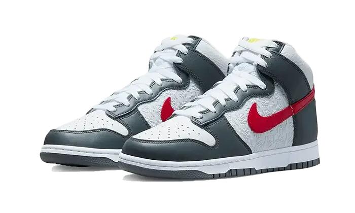 Basketballschuhe - hoher schaft - dunk high - grau, weiß, rot 2/3
