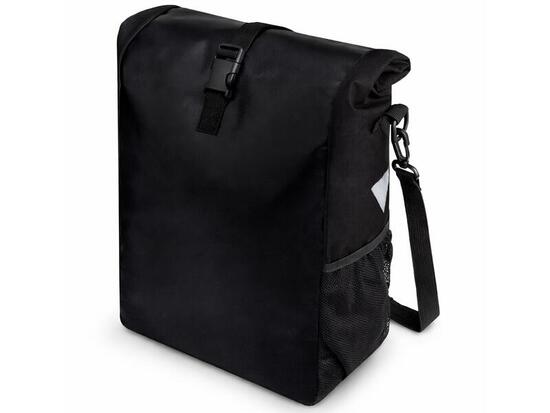 Einzelne Fahrradtasche 20 Liter Schwarz Mit Reflektoren