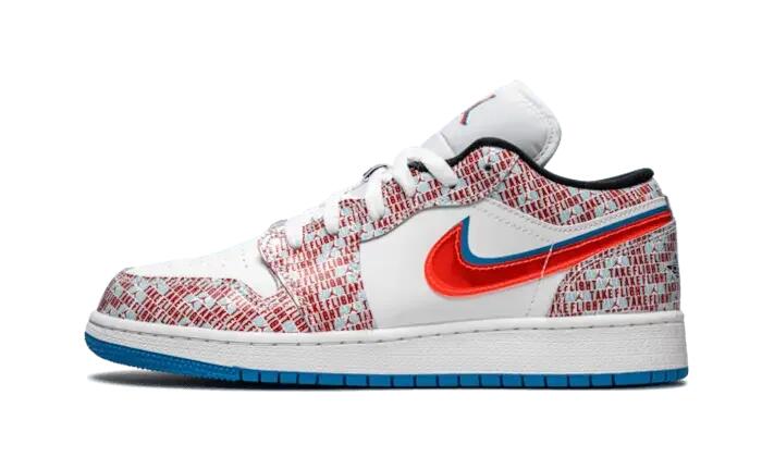 Schoenen - lifestyle - unisex - air jordan 1 low se - wit/blauw 1/4