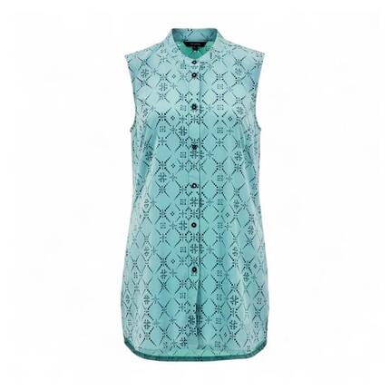 Tank-Top Sonora Maori Shirt Damen Bluse ärmellos AOP in Blau