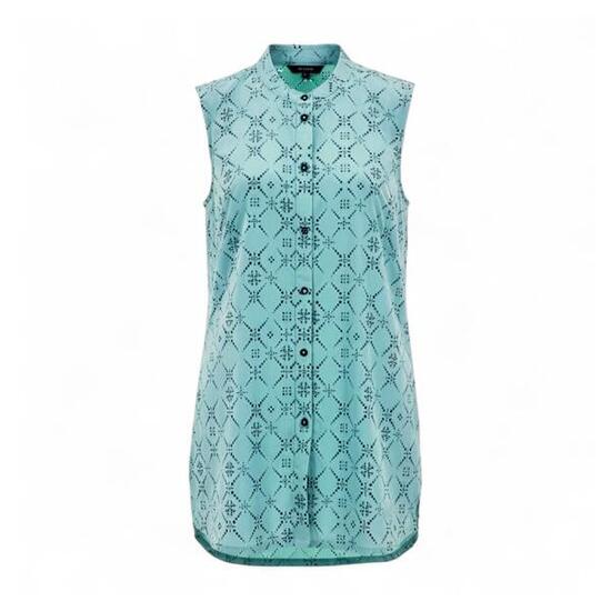 Tank-Top Sonora Maori Shirt Damen Bluse ärmellos AOP in Blau