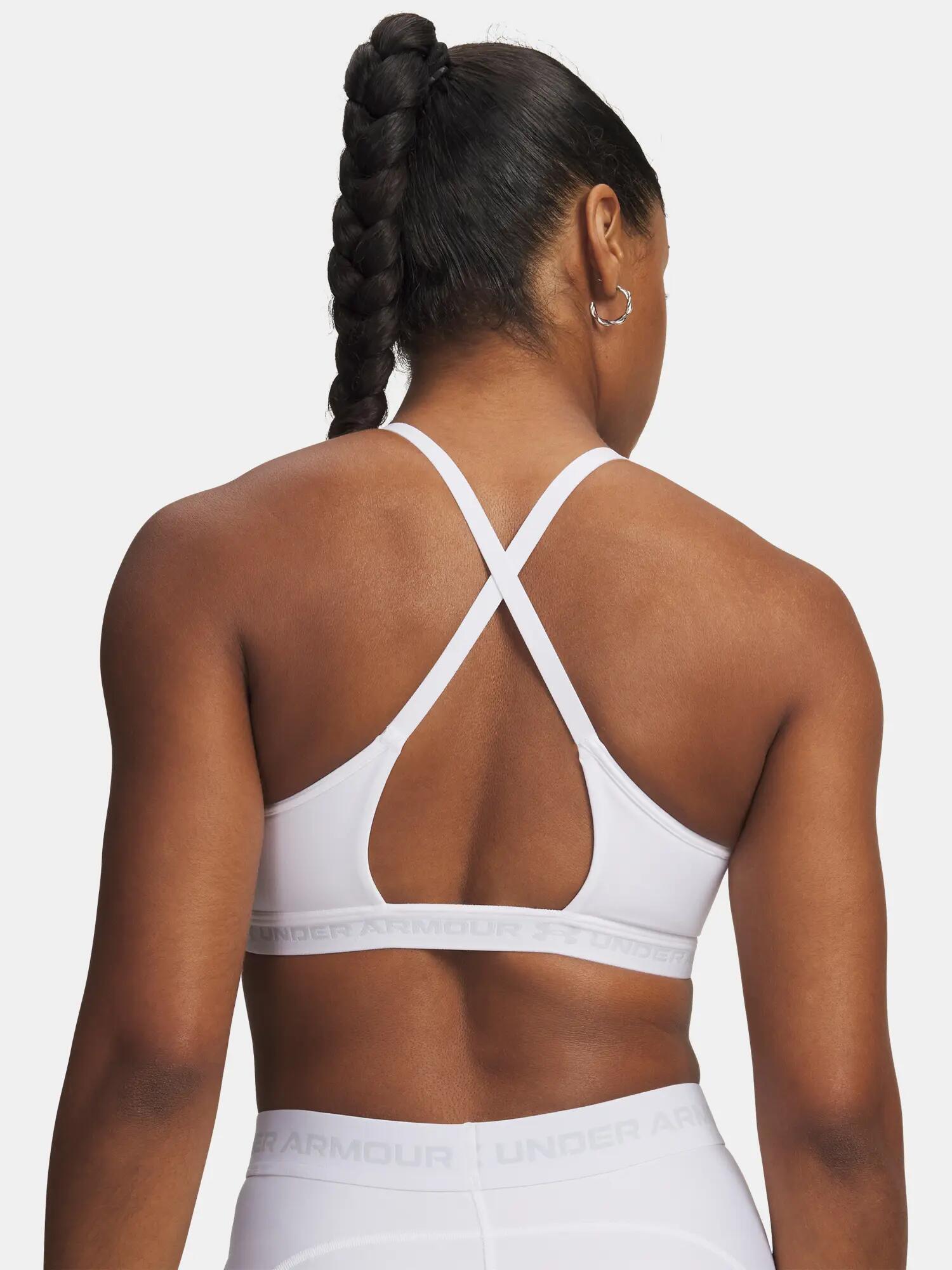 Női melltartó Under Armour UA Crossback Low Bra-WHT 2/2