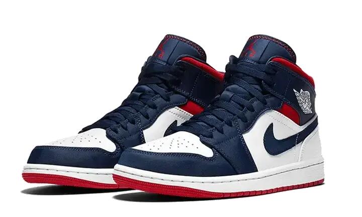 Schoenen - Basketbal - Heren - Air Jordan 1 Mid SE - wit/university red 2/4