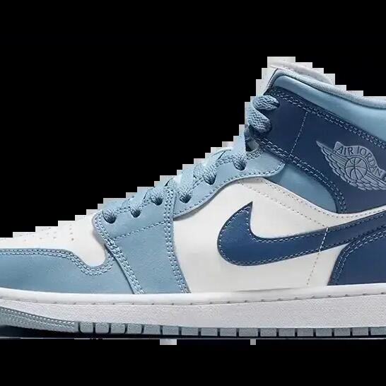 Basketball - Shoes - Mid, Air-Sole - Air Jordan 1 Mid - Blue