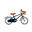 Bicicletă pentru copii 14" clasică vintage albastru marin copil