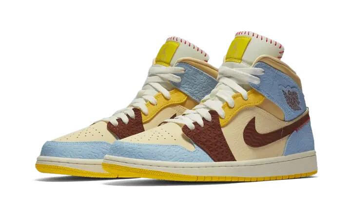 Air Jordan 1 Mid Fearless Maison Château Rouge 2/4