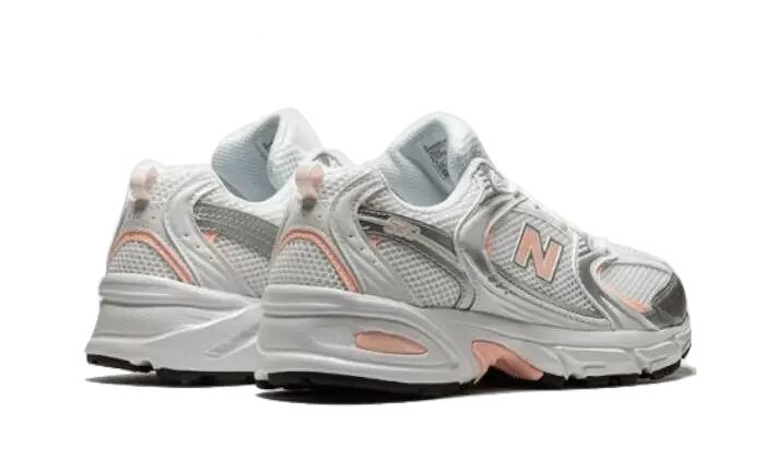 New Balance 530 White Silver Pink 3/4