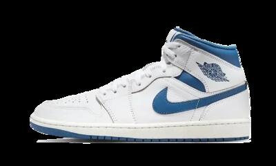 Schoenen - lifestyle - unisex - air jordan 1 mid - mid-top, industrieel blauw