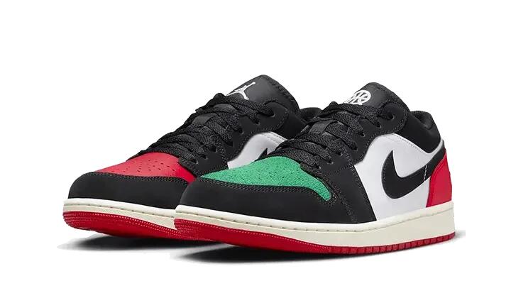 Herren - basketball - schuhe - air jordan 1 low - weiß/schwarz 2/3