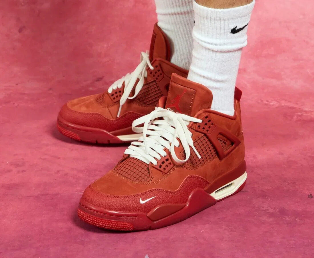 Schuhe - wildleder, 3m - air jordan 4 - firewood orange/sail 3/4