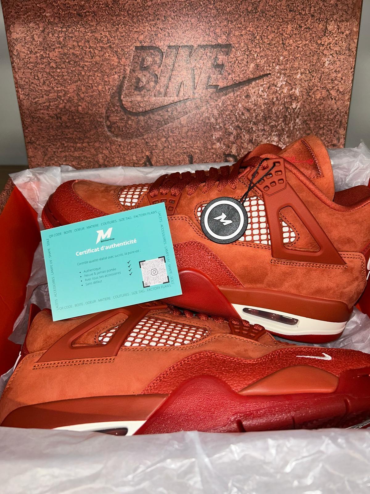 Schuhe - wildleder, 3m - air jordan 4 - firewood orange/sail 2/4