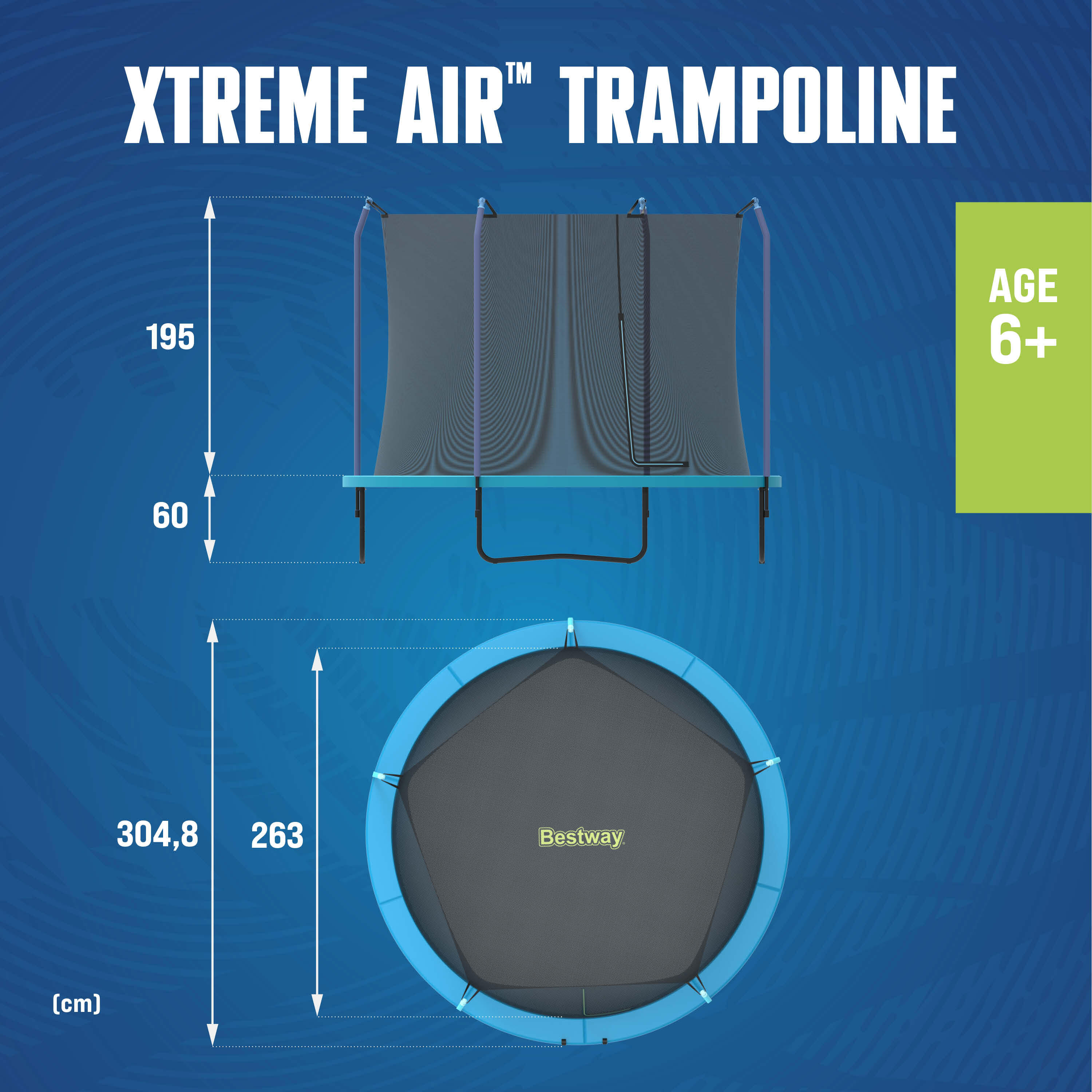 Bestway 59103 Tappeto elastico Xtreme Air per bambini da 305x255 cm 2/7