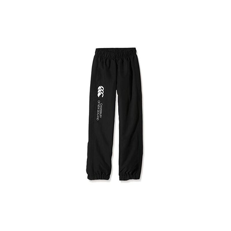 Childrens/Kids Cuffed Ankle Tracksuit Bottoms (Black)