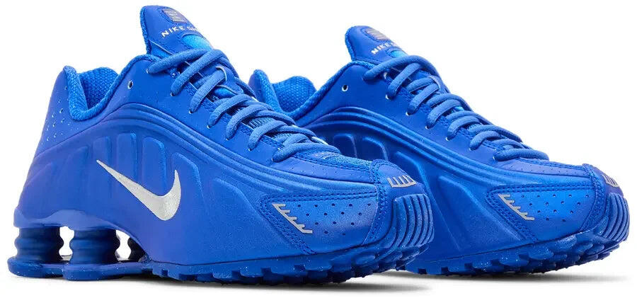 Nike Shox R4 Racer Blue Metallic Silver Damen 5/5
