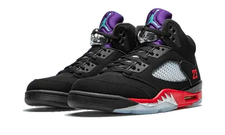 Zapatillas - Baloncesto - Hombre - Air Jordan 5 Retro - Negro/Rojo 2/4