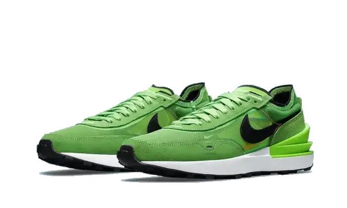 Zapatillas - Running - Waffle One - Mean Green/Hyper Crimson 2/3