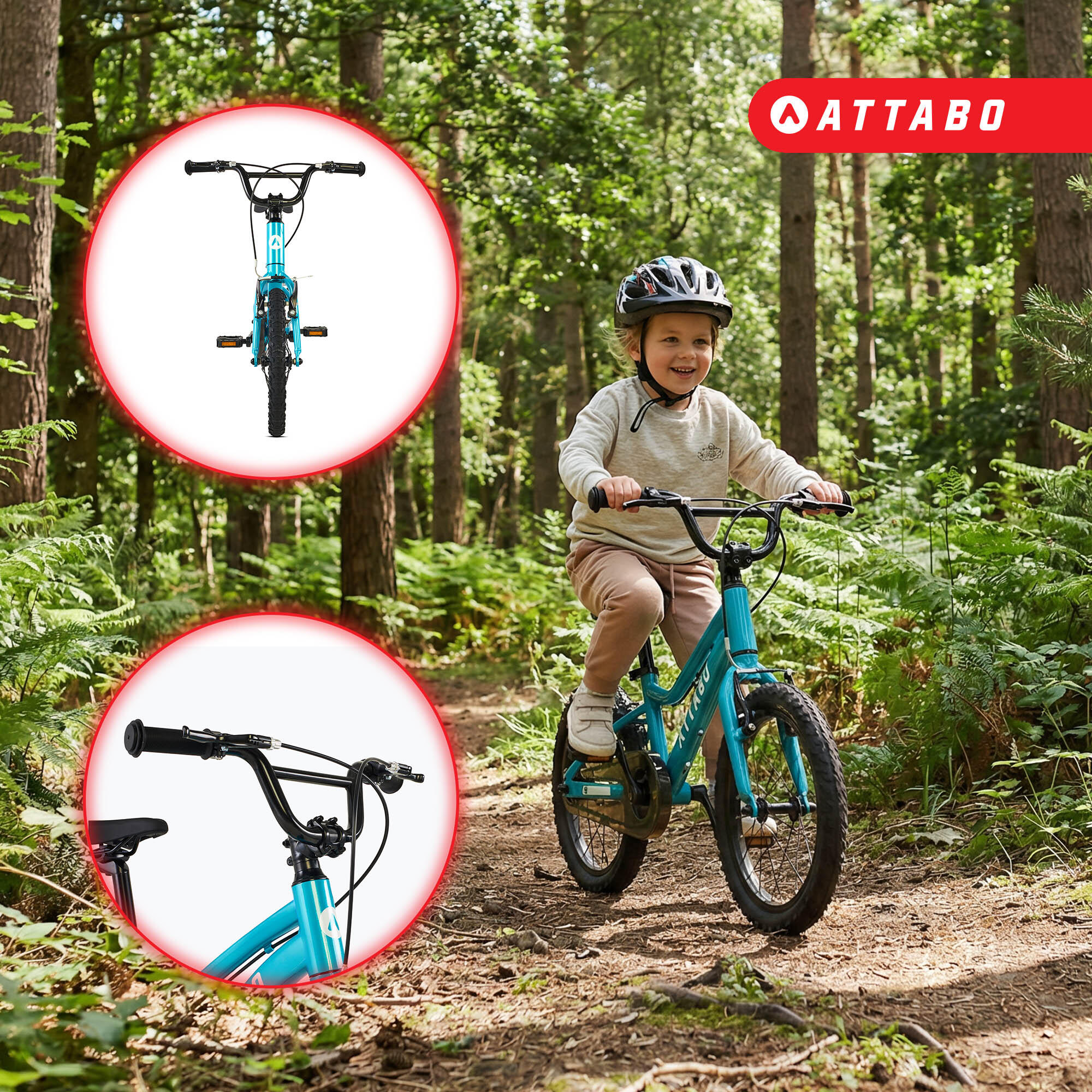 Bicicleta infantil ATTABO EASE 16" 7,3 kg 3/7