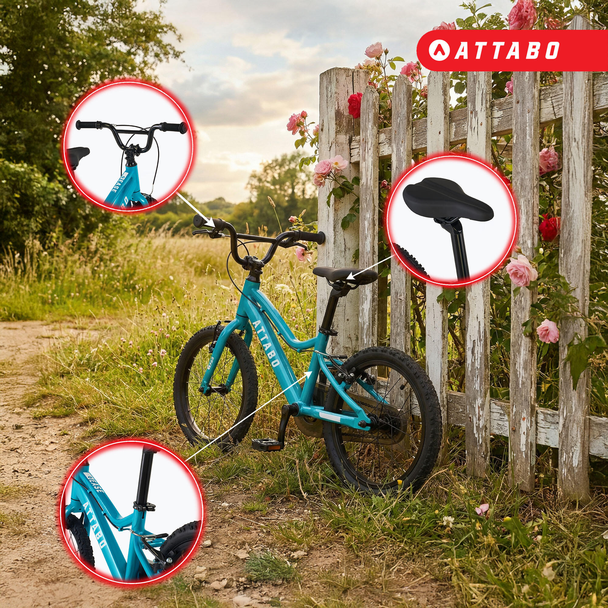 Bicicleta infantil ATTABO EASE 16" 7,3 kg 5/7